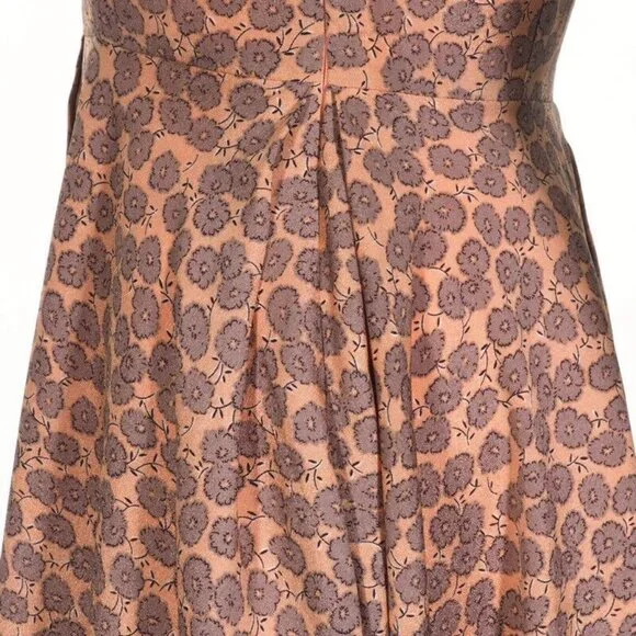 Myrtlewood of California Womens Dress Size XS Coral Lavender Mini Floral Lined - Picture 6 of 10